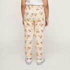 Girls' Cream Cherry Printed Elastic Waist Pyjama, ऑफ व्हाइट, small image number null