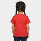 Girls' Coral Cotton Blend Round Neck Regular T-Shirt, मूँगा (कोरल), small