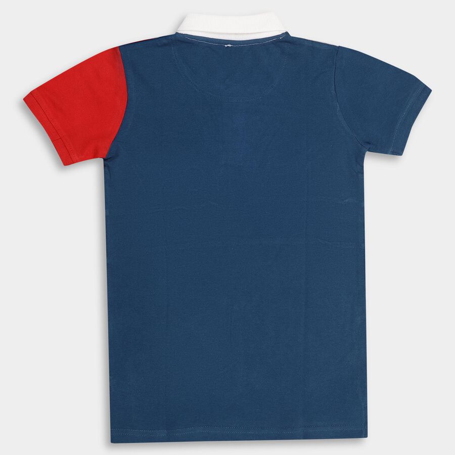 Boys' 100% Cotton Half Sleeves T-Shirt , लाल, large image number null