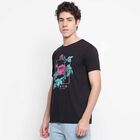 Round Neck T-Shirt, Black, small image number null