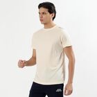 Men's Bright Emerald Green Crew Neck Athleisure T-Shirt, एक्रू मिश्रित, small