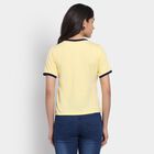 Ladies' 100% Cotton Round Neck T-Shirt, Yellow, small