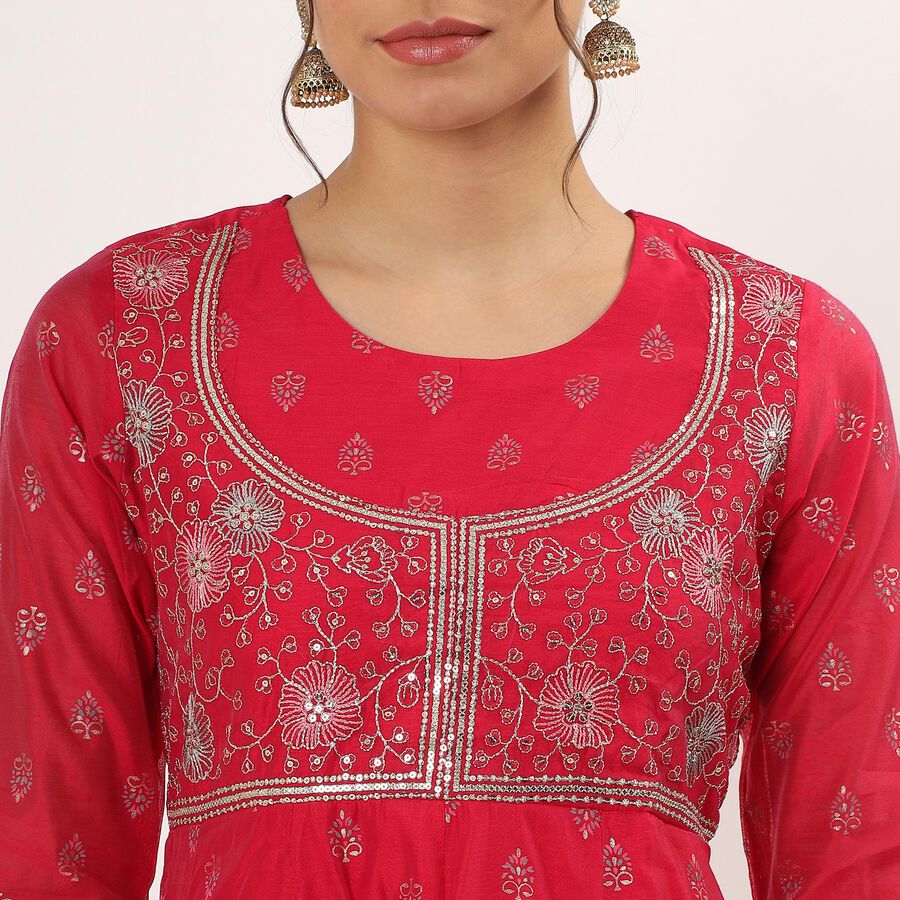 Ladies' Kurta , रानी (फ्यूशिया), large image number null