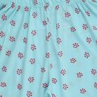 Girls' Light Aqua Blue Printed Elastic Waist Capri, Aqua, small image number null