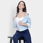 Ladies' 100% Cotton Shirt , हल्का नीला, small image number null
