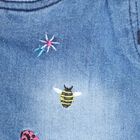 Infants Heavy Wash with Embroidery Rib Waist W Suspende Jogger Fit Jeans, Light Blue, small image number null