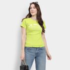 Ladies' Round Neck T-Shirt, Neon Green, small