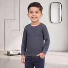 Boys' Mid Blue Long Sleeve Thermal, Mid Blue, small
