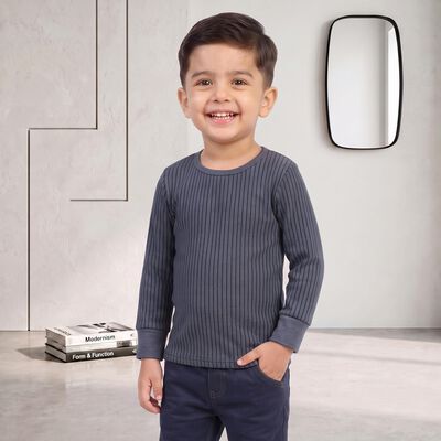 Boys' Mid Blue Long Sleeve Thermal