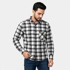 Men's Black Cotton Casual Shirt, काला, small
