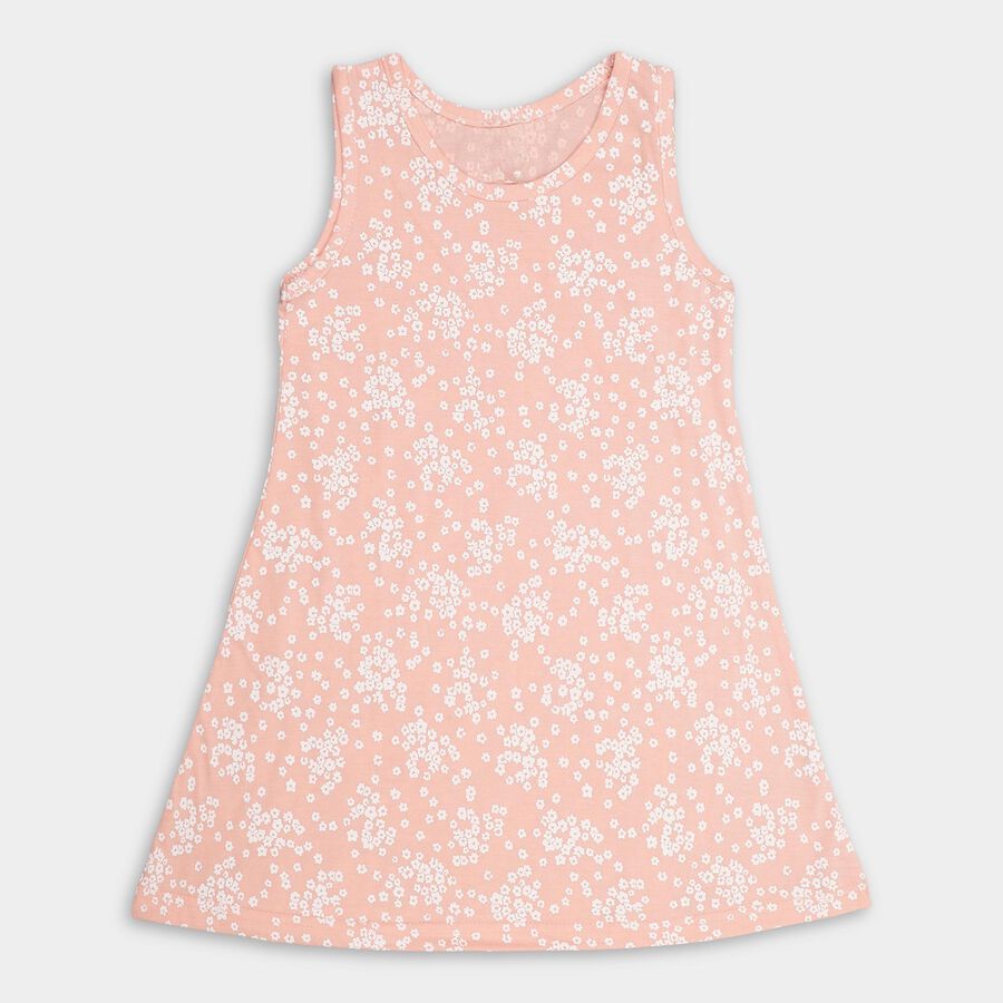 Girls' Frock , हल्का गुलाबी, large