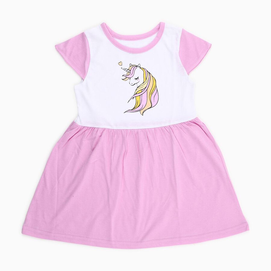 Girls' Frock, लाइलेक, large image number null