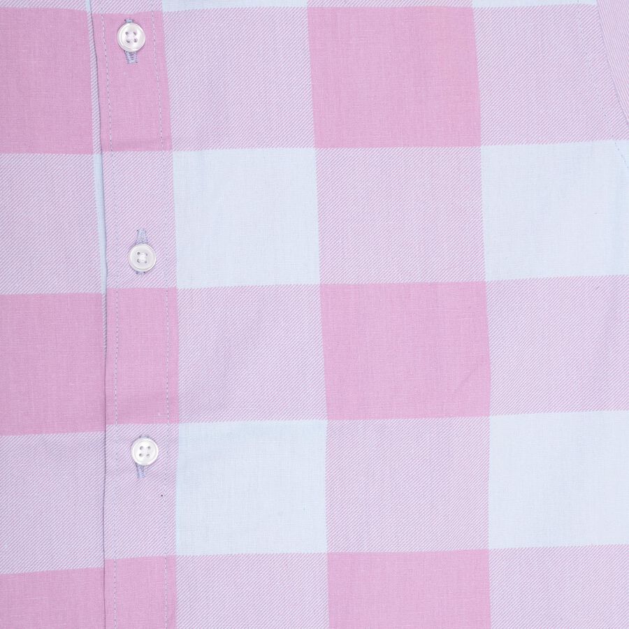 Boys' 100% Cotton Casual Shirt, Pink, large