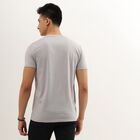 Men's Light Grey Round Neck T-Shirt, Light Grey, small