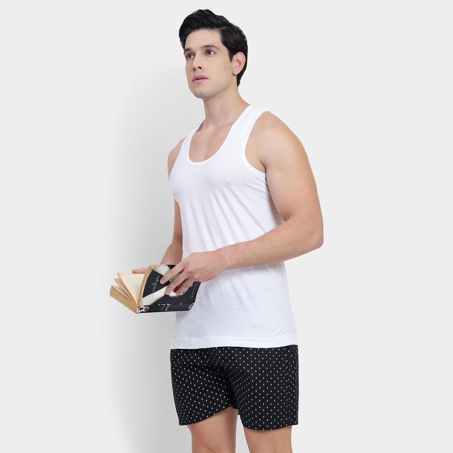 Men's 100% Cotton Boxers, काला, large image number null