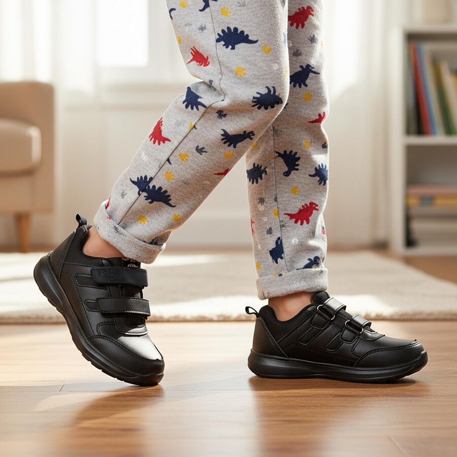 Boys' Shoes, काला, large