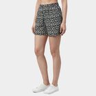 Women's Black Regular Fit Drawstring Shorts, Black, small