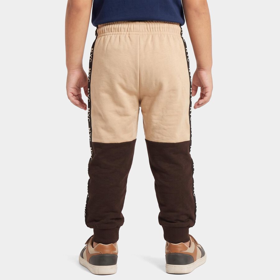Boys Beige Jogger NYC Side Tape Pyjama, Beige, large