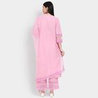 Ladies' 100% Cotton Ethnic Set, गुलाबी, small image number null