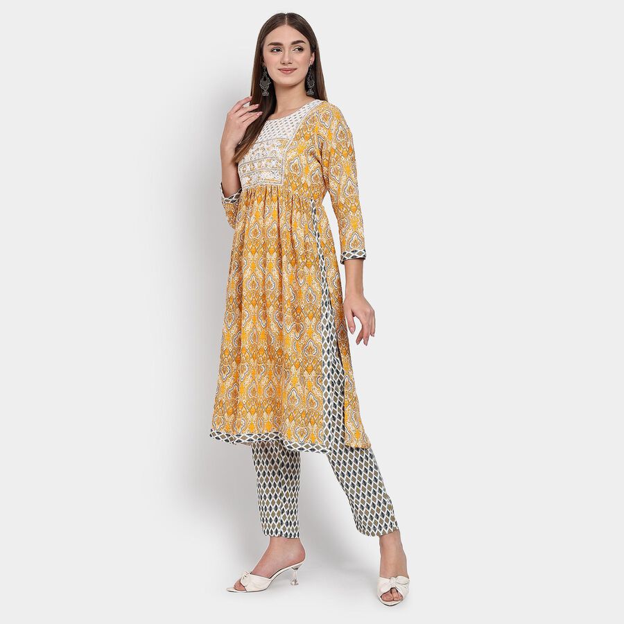 Ladies' Ethnic Set , Yellow, large image number null