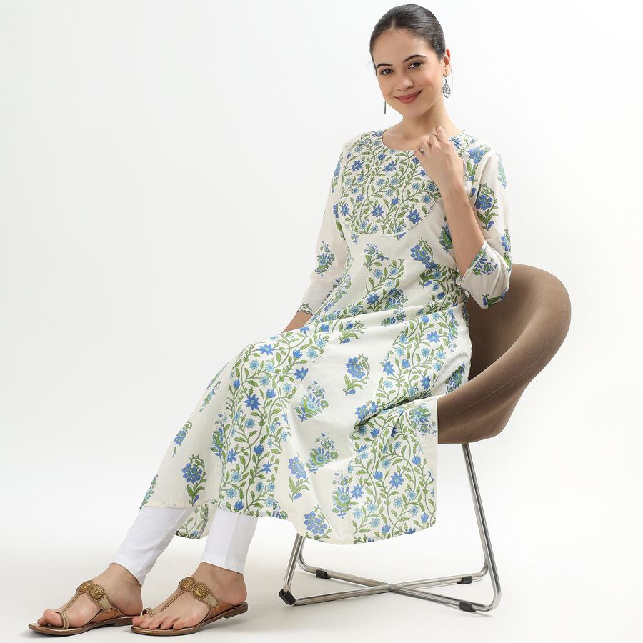 Ladies' Kurta, Light Green, large image number null