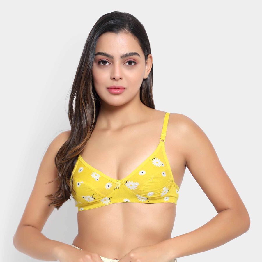 Printed Bra, Yellow, large image number null