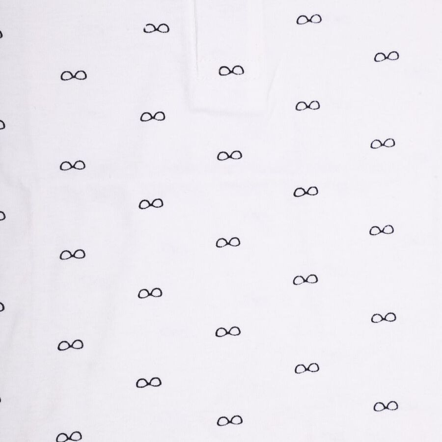 Boys' Cotton Half Sleeves T-Shirt, White, large image number null