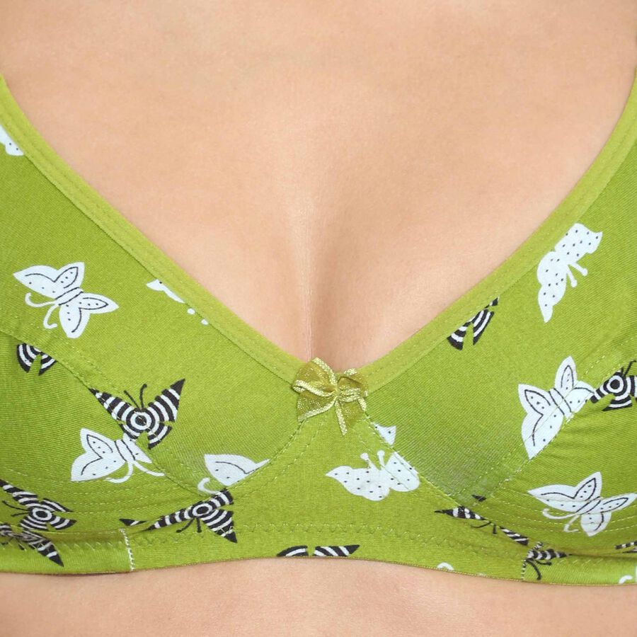 Printed Bra, Olive, large image number null