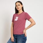 Ladies' Round Neck T-Shirt, Pink, small image number null