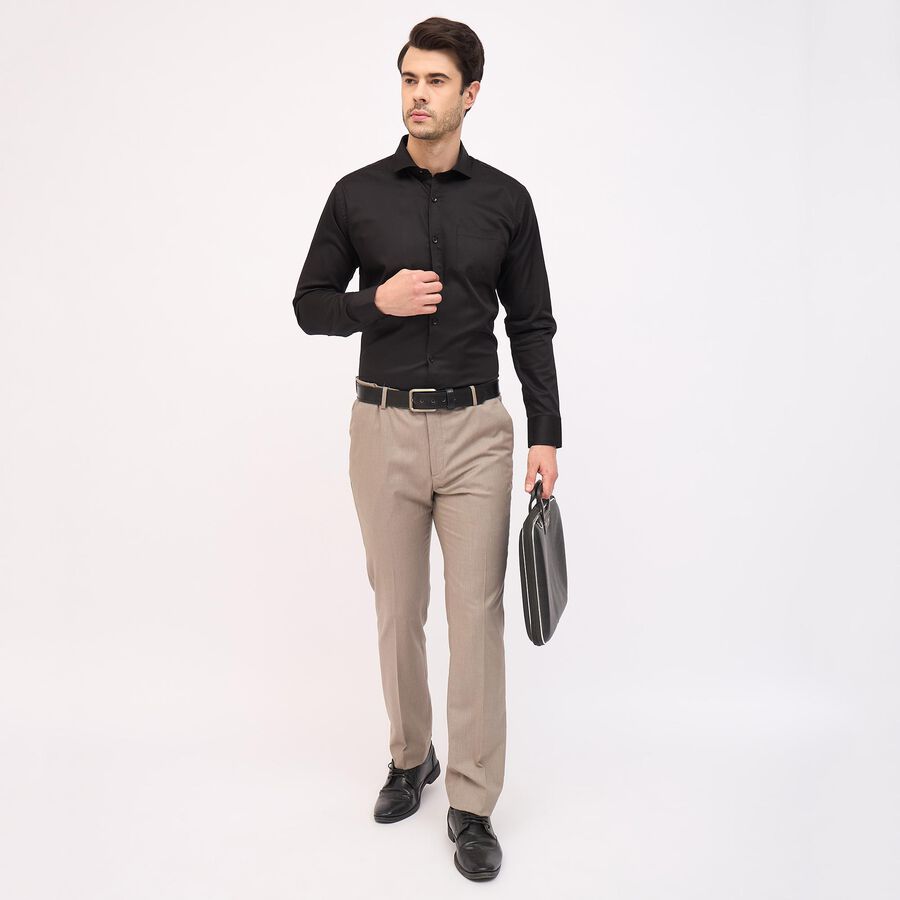Men's Formal Shirt, काला, large image number null