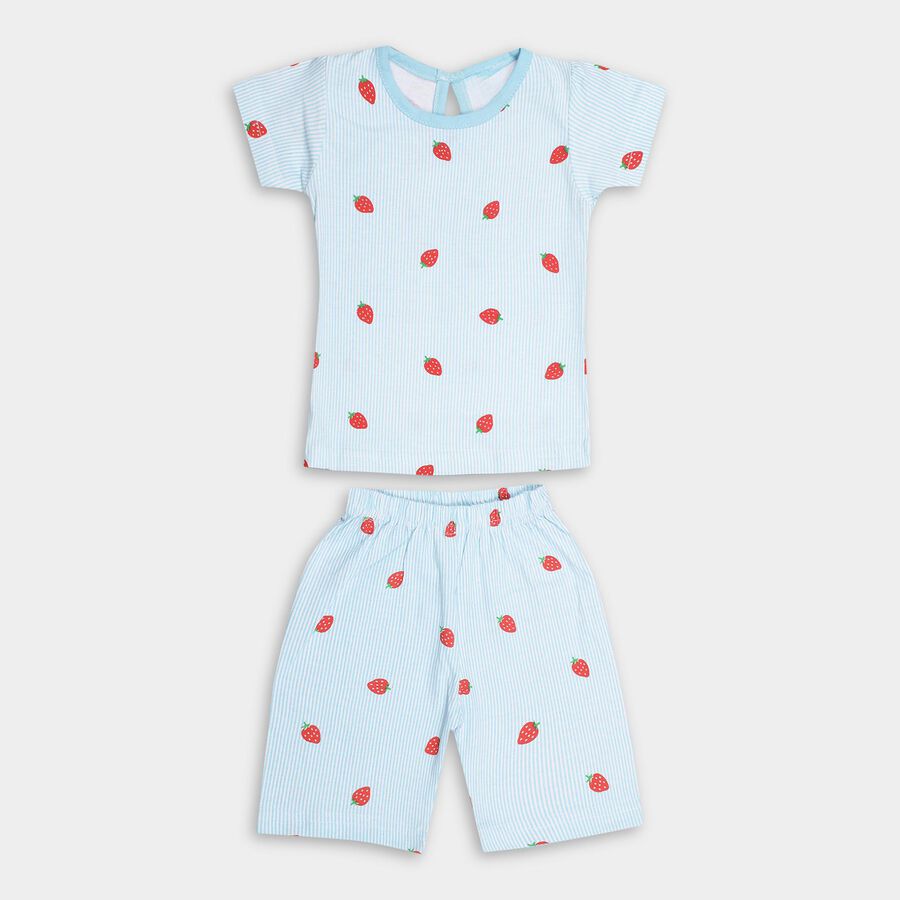 Infants' 100% Cotton Capri Set, Light Blue, large