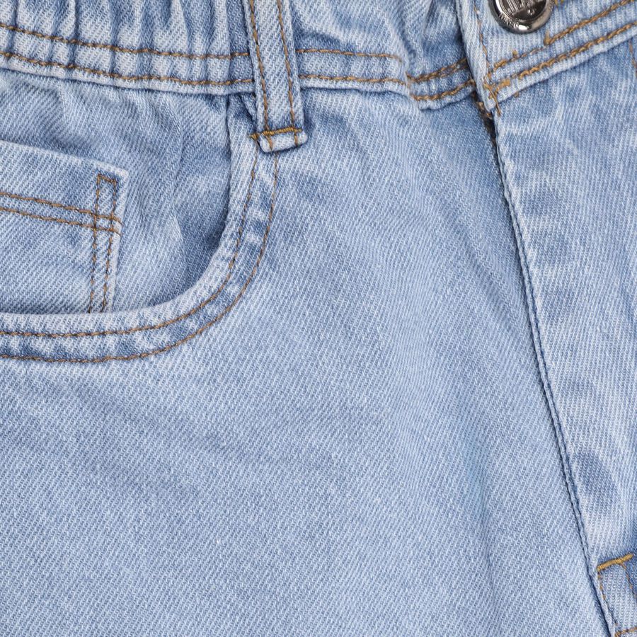Boys' 100% Cotton Jeans, मध्यम नीला, large image number null