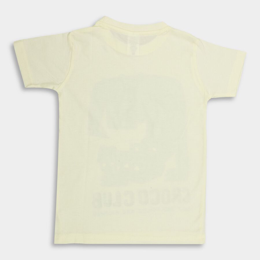 Boys' 100% Cotton Half Sleeves T-Shirt, पीला, large image number null