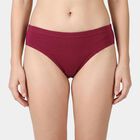 Women's Maroon Regular Fit Solid Panty, Wine, small