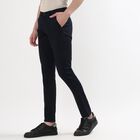 Men's Cross Pocket Slim Fit Casual Trousers, नेवी ब्लू, small image number null