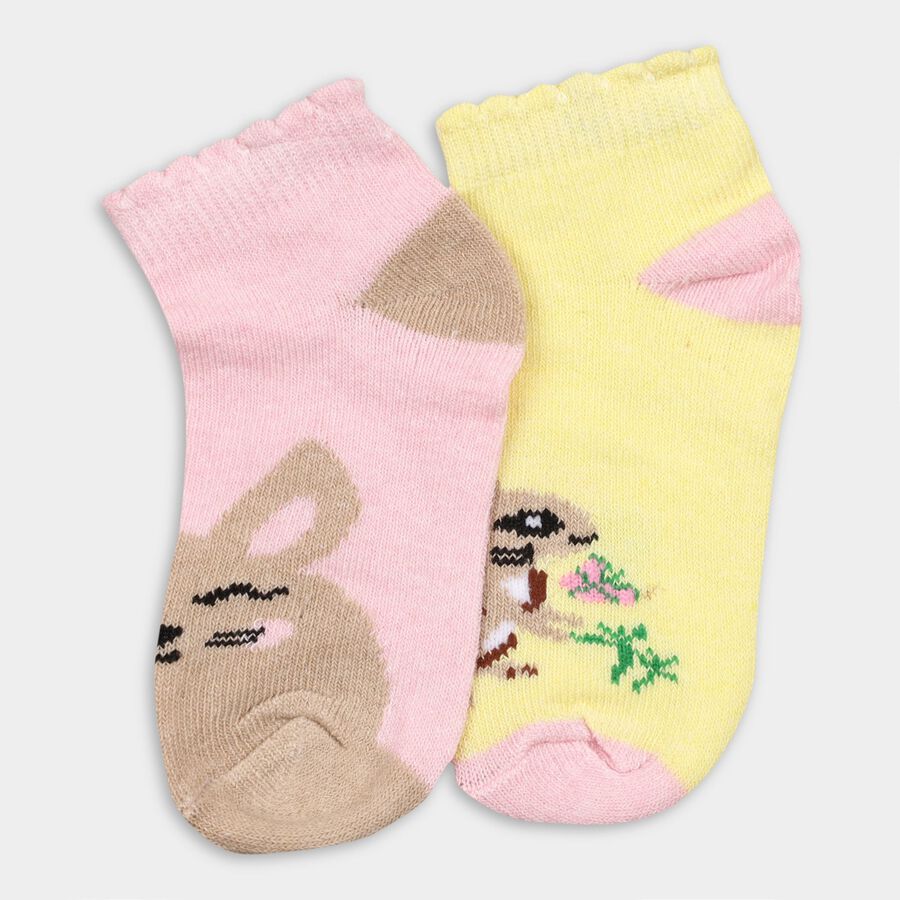 Girls' Socks (Pack of 2), Yellow, large image number null