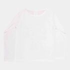 Girls Regular Round Neck Top, White, small image number null