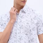 Men's White Cotton Regular Collar Casual Shirt, सफ़ेद, small image number null