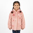 Girls Light Pink Mock Casual Jacket, हल्का गुलाबी, small image number null
