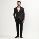 Men's Dark Green Slim Fit Single-Breasted Blazer, Dark Green, small image number null