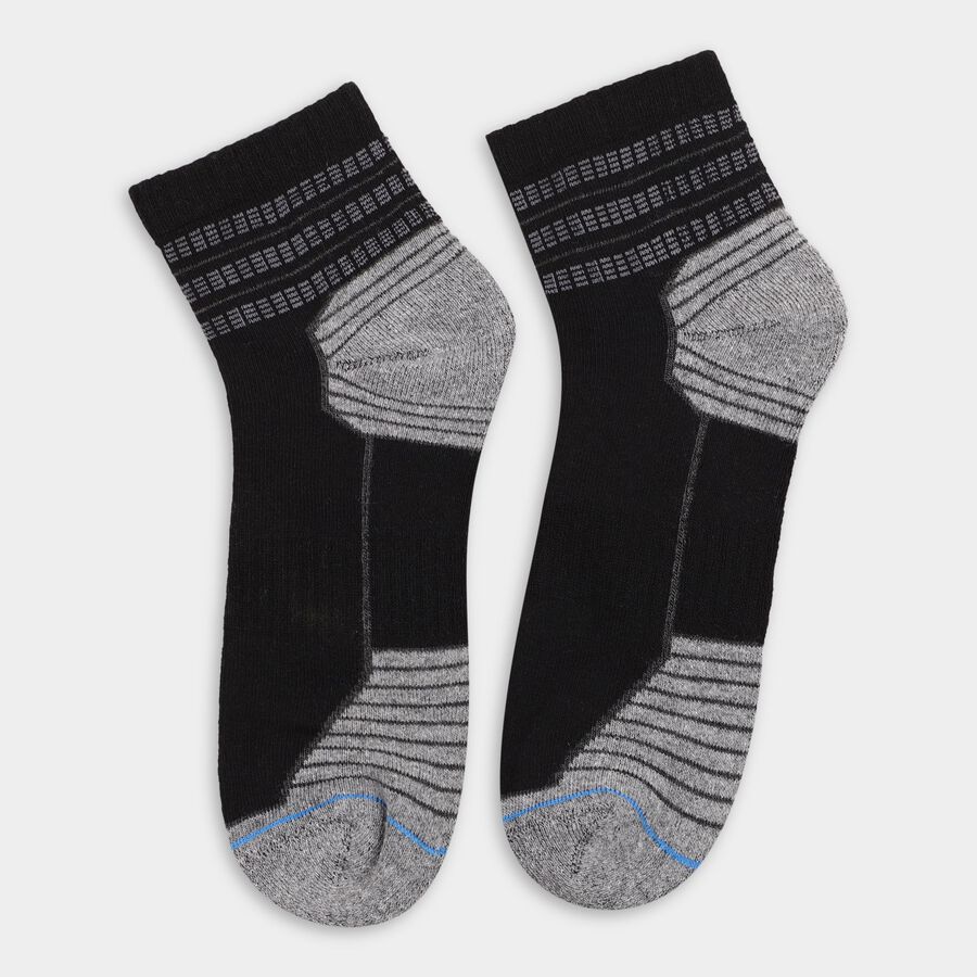 Men's Socks (Pack of 2), गहरा ग्रे, large
