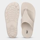 Women's Beige Wedge Flip-Flop Slippers, गहरा पीला, small