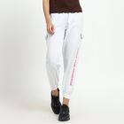 Ladies' Light Grey Regular Fit Cargo Jogger Track Pants, Melange Light Grey, small image number null
