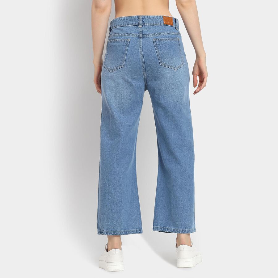 Ladies' 100% Cotton Jeans , हल्का नीला, large image number null