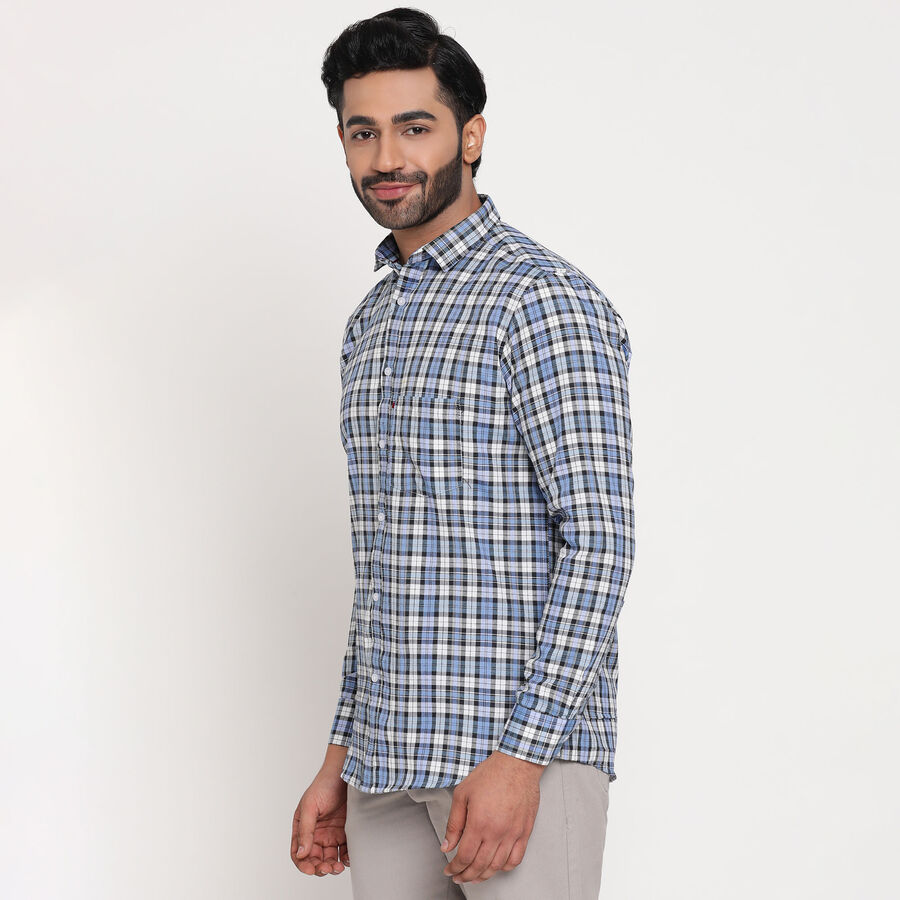 Checks Casual Shirt, Mid Blue, large image number null