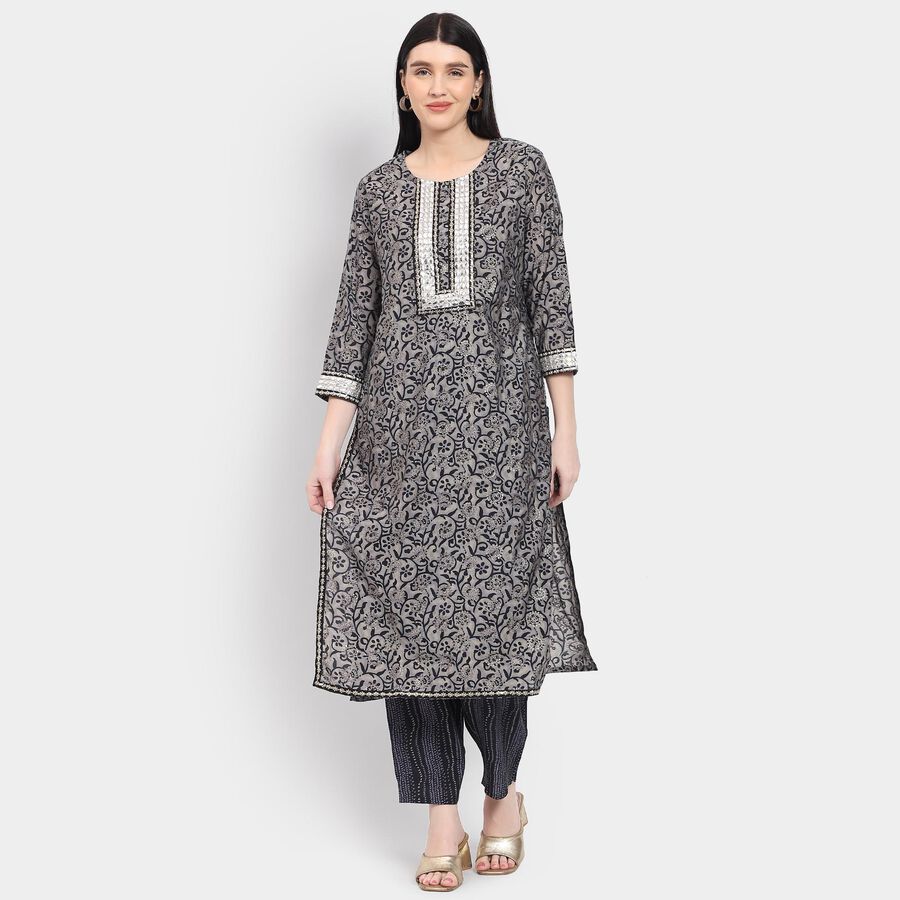 Ladies' Ethnic Set, काला, large image number null