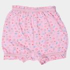 Girls Pink Ruffled Printed Bloomer Shorts, Light Pink, small