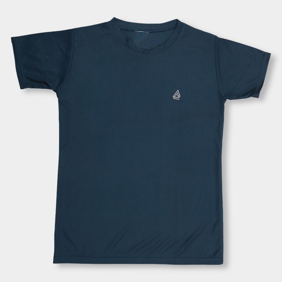 Boys' Half Sleeves T-Shirt, टील ब्लू, large image number null