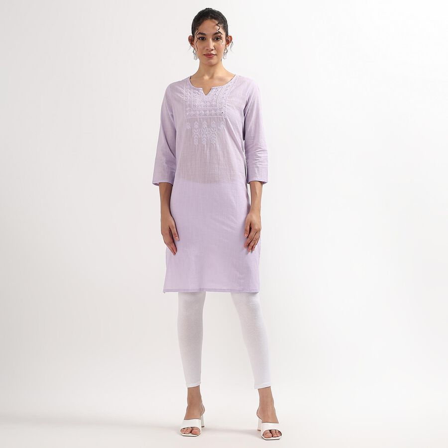 Ladies' 100% Cotton Kurta , Lilac, large image number null