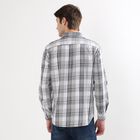 Men's 100% Cotton Regular Collar Casual Shirt, Light Grey, small